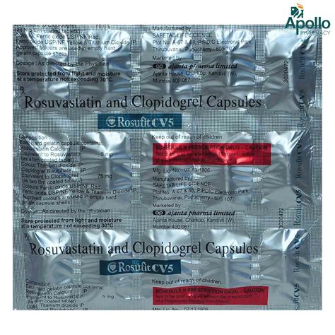 Rosufit CV 5 Capsule 15's Price, Uses, Side Effects, Composition ...