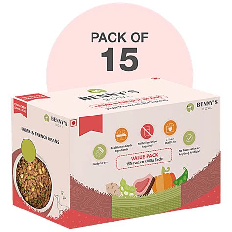 Buy Benny's Bowl Delicious Fresh Dog Food - Lamb & French Beans Recipe ...