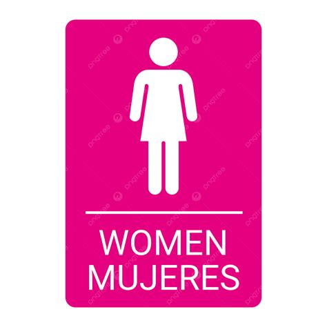 Women Toilet Sign In Spanish Vector, Women Toilet Sign In Spanish ...