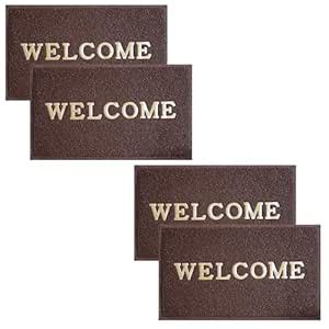 Buy Kuber Industries Pack of 4 Welcome Mats for Door Entrance | Door ...