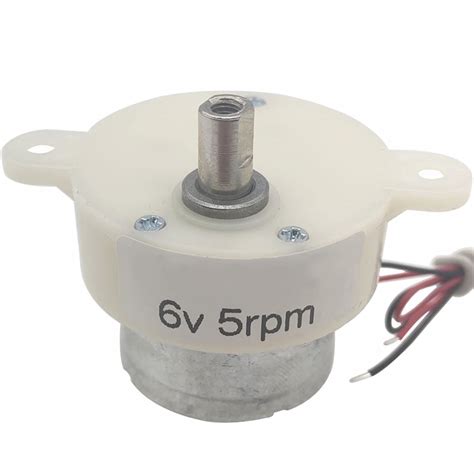 JS50T 49mm Micro Mini 500 Gear Motor DC 5V 5.5RPM Slow Speed Large ...