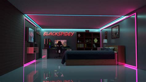 Download A Room With Neon Lights | Wallpapers.com