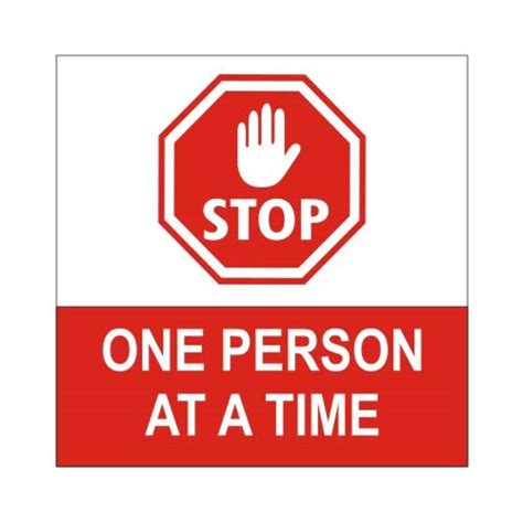 Being Safe Signs – One Person at A Time – Coronavirus Signs - Print ...