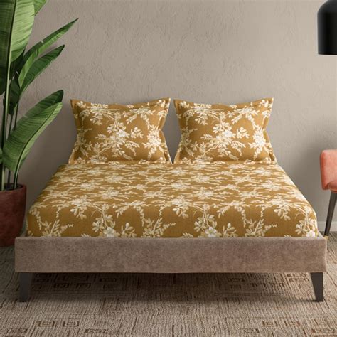 Buy CANNON Arizona Cotton 180TC Printed 3Pcs Super King Bedsheet Set ...