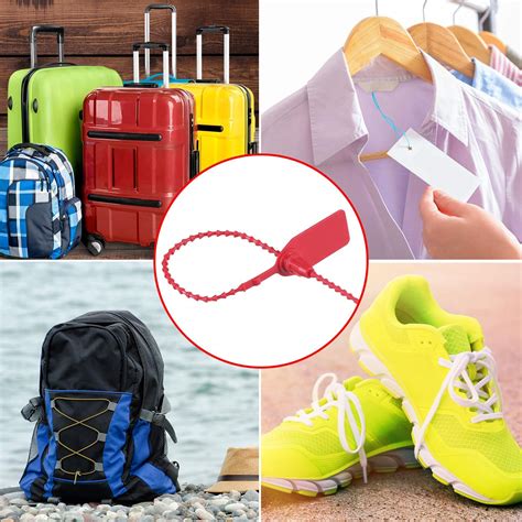 100 Plastic Tamper Seals, Numbered Zip Ties for Fire Extinguisher Pull ...