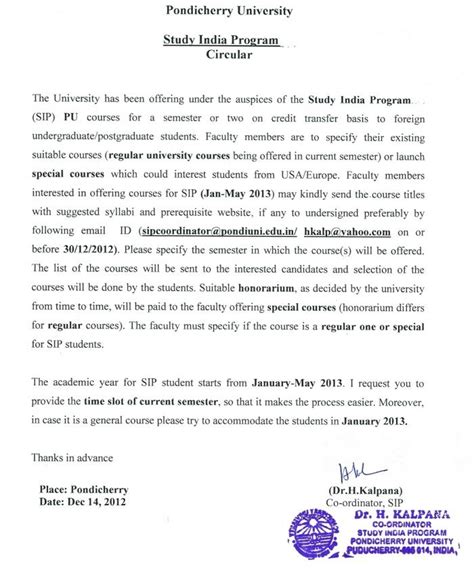 Study India Program - PU Courses | Pondicherry University