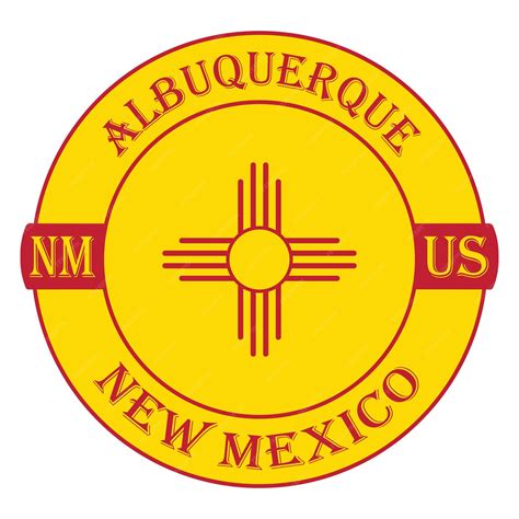 Premium Vector | Albuquerque new mexico flag usa travel souvenir seal ...