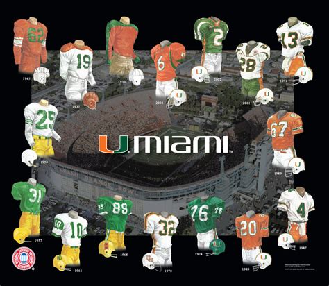 University of Miami Hurricanes Football Uniform and Team History ...