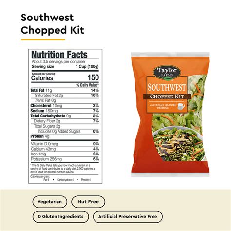 Taylor Farms Southwest Chopped Salad Kit (12.6 oz) Delivery or Pickup ...