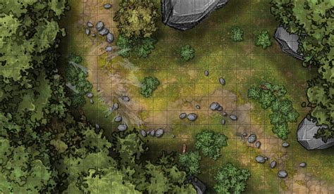 Forest Path Battlemap - Dnd Battle Map, VTT, D&D, 5e, Roll20, Foundry ...
