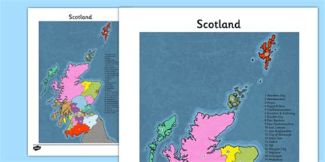 Scotland Counties Map Display Poster (teacher made)