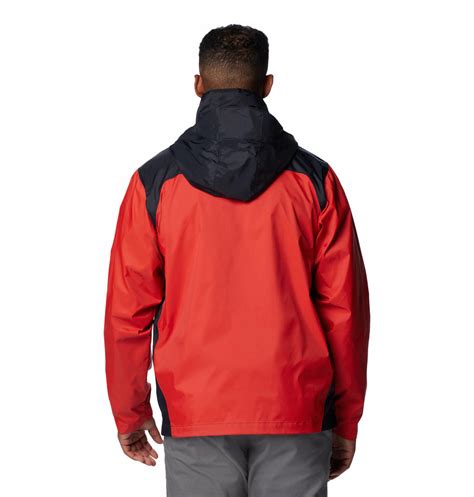 Columbia Men Red Glennaker Lake II Rain Jacket