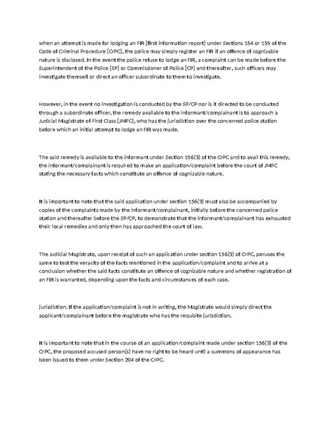 Task 7 - Good - when an attempt is made for lodging an FIR [first ...