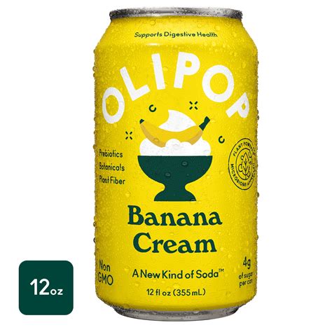 OLIPOP Prebiotic Soda, Banana Cream, 12 fl oz - Walmart.com