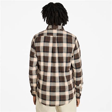 Checked Flannel Shirt for Men in Brown