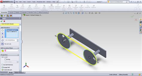 SolidWorks Belt Feature 的图像结果