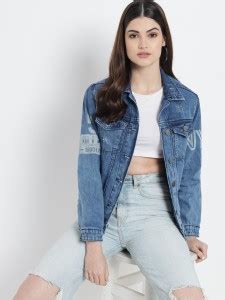 THE DRY STATE Full Sleeve Washed Women Denim Jacket - Buy THE DRY STATE ...