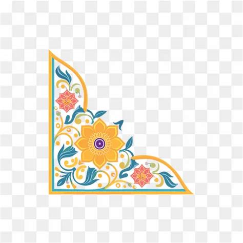 Corner decoration islamic free png image