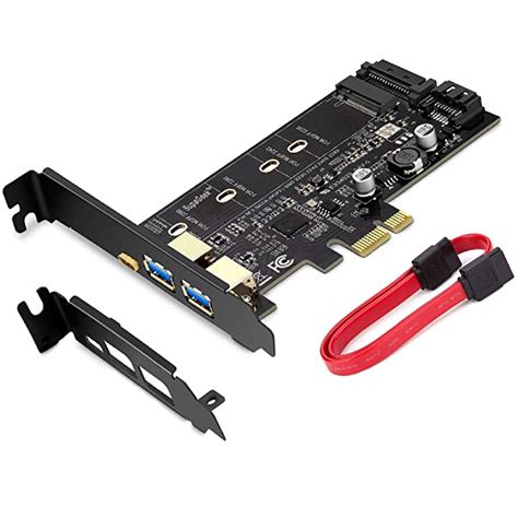 MZHOU PCI-E to USB 3.0 PCI Express Card incl.1 USB C and 2 USB A Ports ...