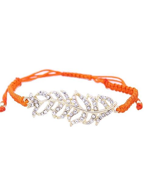 ZB0179-ORANGE | Bracelets, Embroidered friendship bracelet, Friendship ...