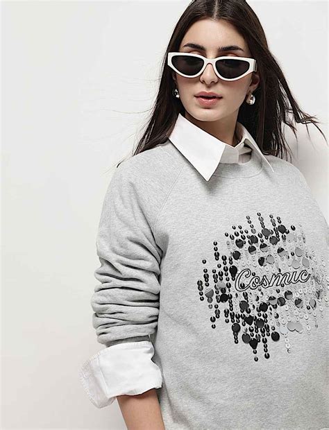 Buy Pure Cotton Embellished Sweatshirt at Marks & Spencer