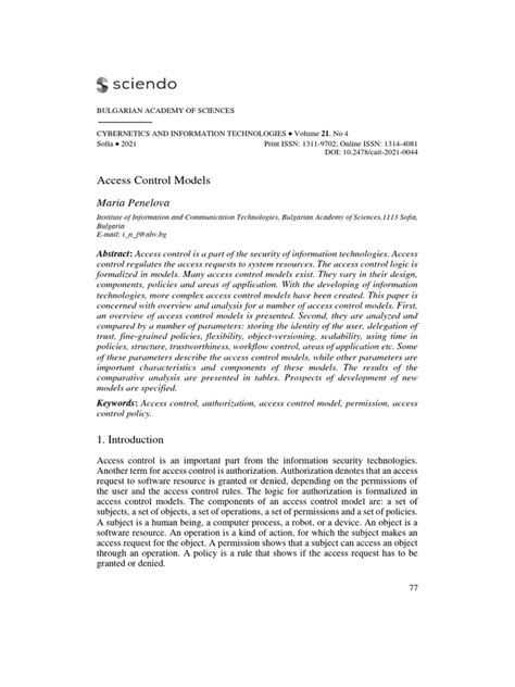 Image result for Models for Database Access Control