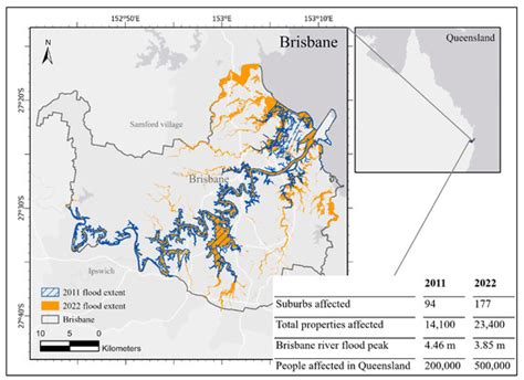Mapping the Social, Economic, and Ecological Impact of Floods in Brisbane