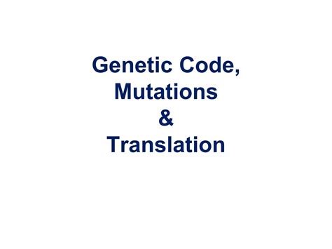 Image result for Translation Genetic Code