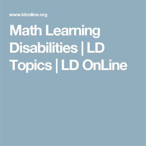 Image result for Math Learning Difficulties
