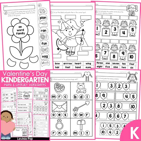 Valentines Day Kindergarten Worksheets and Activities No Prep ...