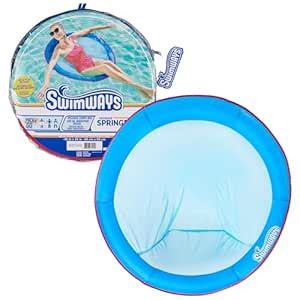 SwimWays Spring Float Premium Papasan Pool Lounger, Inflatable Pool ...
