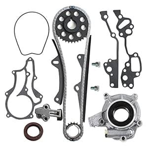 CNS HD Timing Chain Kit (2 Heavy Duty Metal Guide Rails) with Oil Pump ...