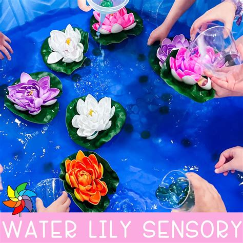 Water Lily Sensory Play SQ - Play to Learn Preschool