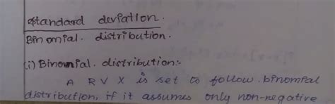 Module 2 Notes: Standard Deviation, Binomial & Poisson Distributions ...