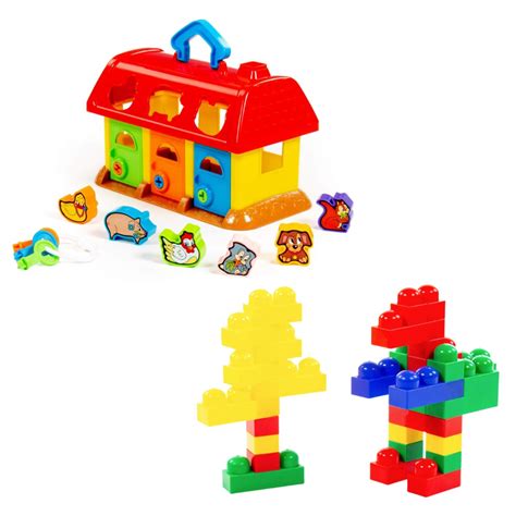 【即納】【set product】polesie pet house & block set junior 51pieces ...