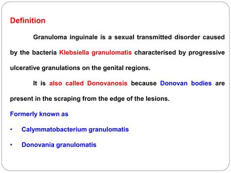 Granuloma inguinale (Donovanosis) | PPSX