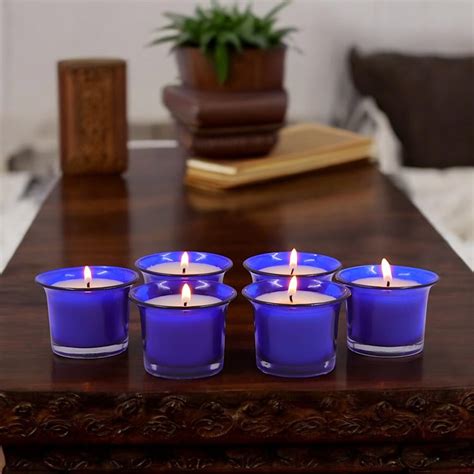 Buy HOSLEY Set of 6 Lavender Scented Votive Candles from Hosley at just ...