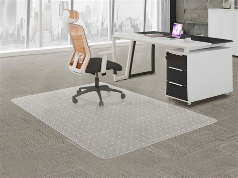 HOMEK Large Office Chair Mat for Carpeted Floors, 44" x 58" Clear Desk ...