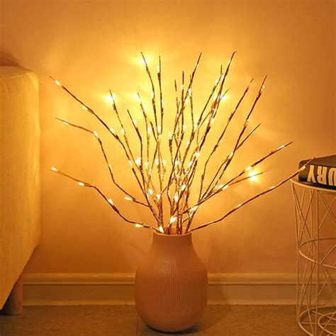 Buy YDJoo LED Branch Lights Gold Lighted Willow Branch Battery Operated ...