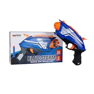 Gooyo GY7063 Non Battery Blaze Storm Toy Gun with 10 Foam Bullets & 10 ...