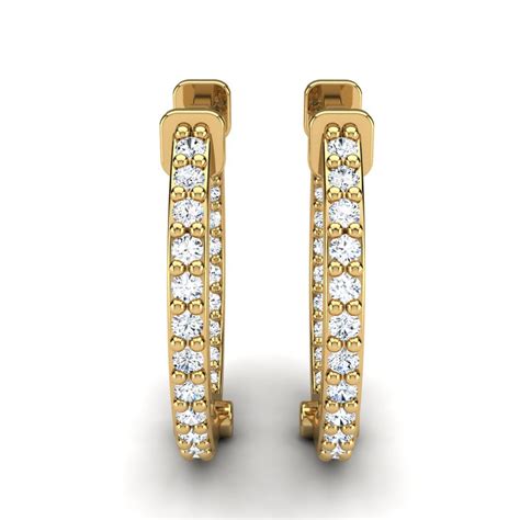 Order Women's Earring Ainsley in Round cut 0.168 Carat 14ct Yellow Gold ...