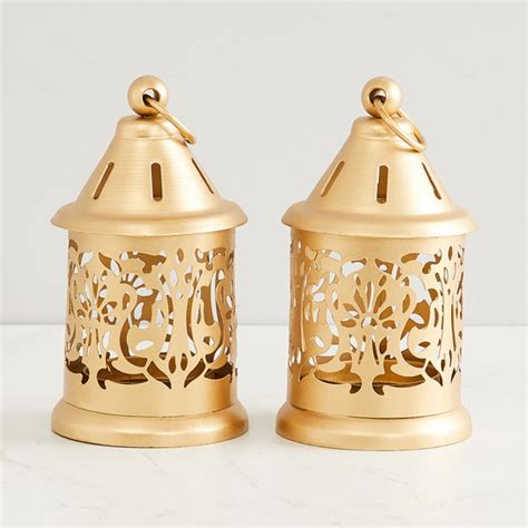 Buy Raga Manthan Set of 2 Metal Round Hanging Lantern from Home Centre ...