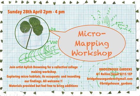 Micro-mapping workshop at Bridgehouse Gardens, Bridgehouse Gardens ...