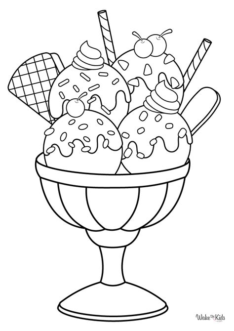 Ice Cream Coloring Pages 的图像结果