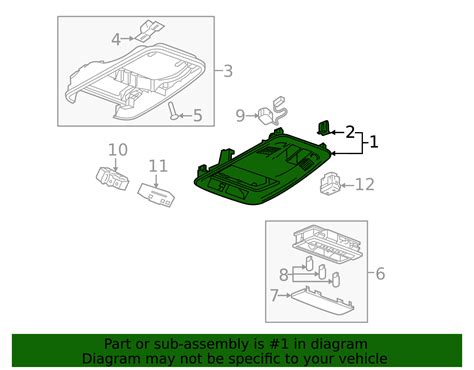 GM Overhead Console - Cabin Storage and Light Housing - Part #42666857 | AutoNation Parts