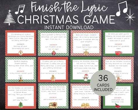 Finish The Lyrics Christmas Songs Printable | Plan Your Year Easily!