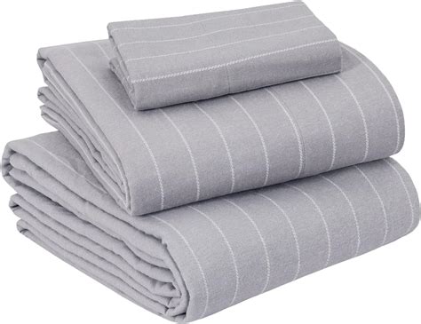 Amazon.com: Sleepdown 100% Cotton Flannel Sheets Twin XL - Super Soft ...