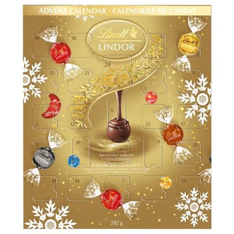 Lindt LINDOR Assorted Chocolate Truffle Advent Calendar 2022, 282 Grams ...
