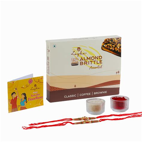 Loyka Rakhi Almond Brittle Assorted Choco Box - 7 pcs with Rakhi - Card ...