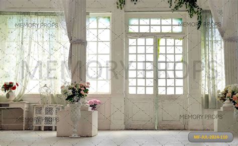 Wedding Spring Floral Theme Printed Backdrop